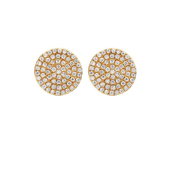 14K ROSE GOLD DIAMOND CIRCLE STUDS